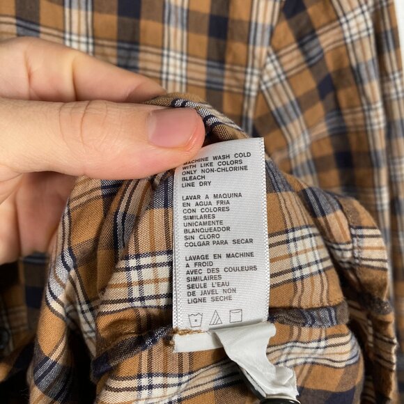 James Perse Plaid Button Up Shirt Size 1 - Picture 4 of 5
